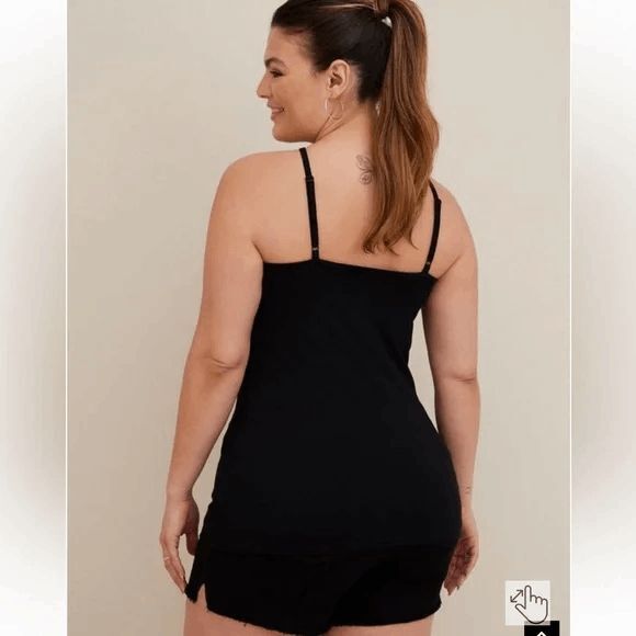 Torrid Black Foxy Stretchy Cotton Halter Neck Tank Top 2X 18/20 NWT - Picture 9 of 11